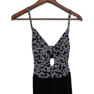 PacSun Tie-Back Sleeveless Maxi Dress - Floral & Black